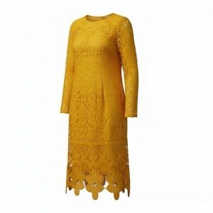 Kings Road Yellow Floral Lace Dress